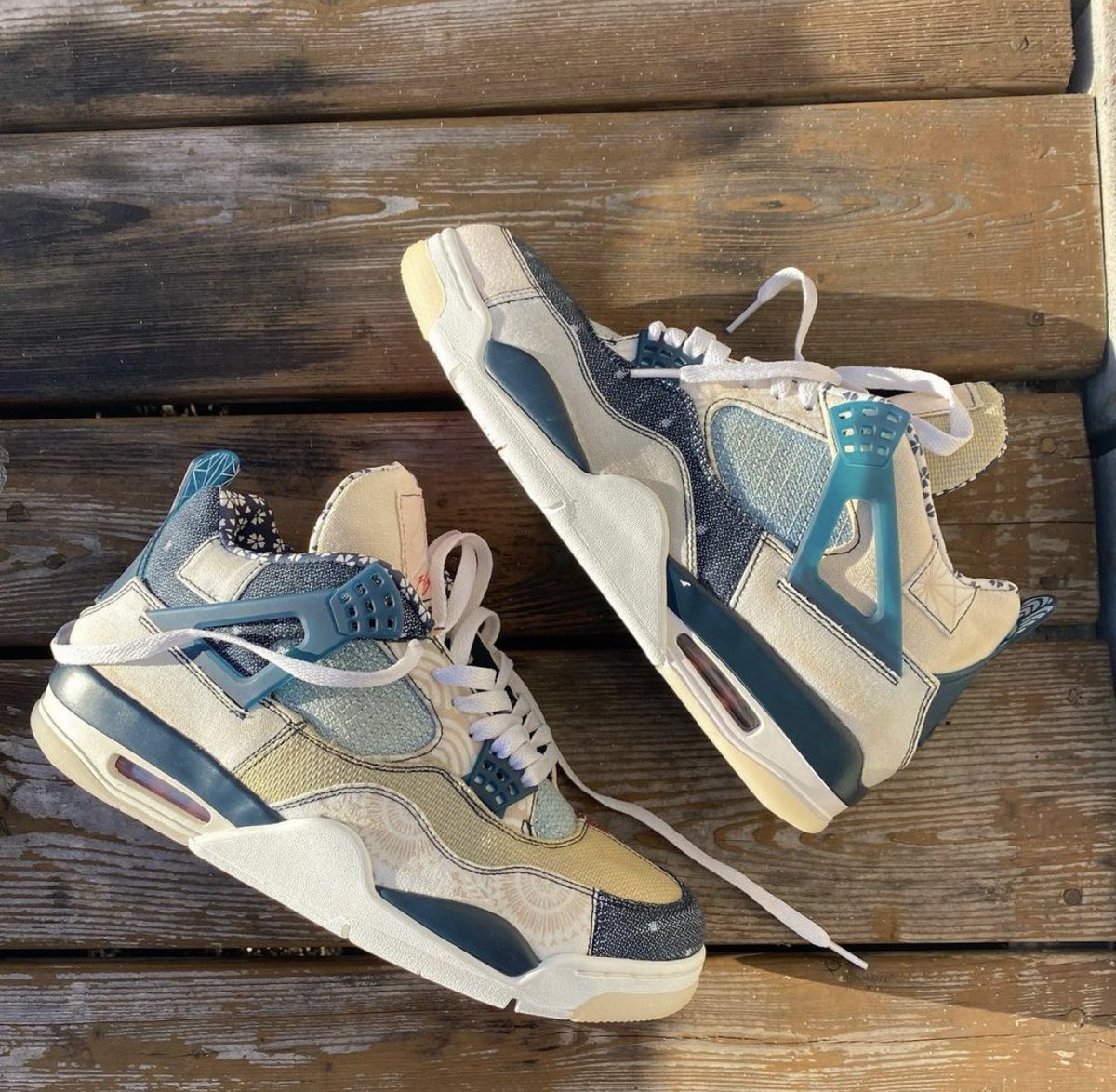 bleached sashiko jordan 4