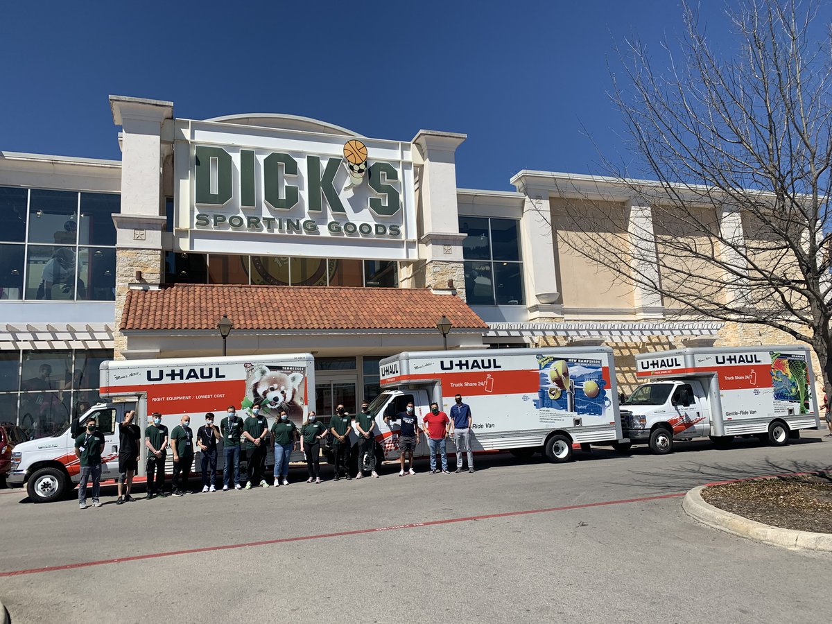 DICKS's tweet image. @NCAA Our teammates have worked quickly to get truckloads of fitness equipment ready to send to the women’s @ncaawbb @marchmadness bubble – we are standing by to deliver it and have your facility outfitted within hours! Let’s make this happen.