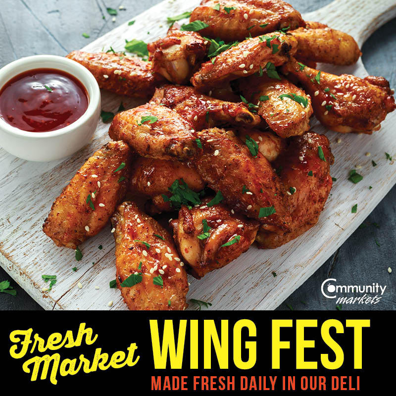 It's Madness! Are you ready for some basketball? 🏀 😍🎉
Wing it for the WIN with our Fresh Market Wing Fest!
Swing by our Deli Department to pick some up today! Just $6.99/lb.