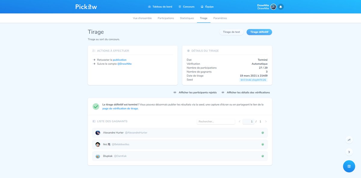 DrawNite's tweet image. Félicitations aux gagnants du concours✅

@BelabbasIles 
@DamKak 

@AlexandreHurter est le développeur de @DrawNite il a tenté sa chance.. 😂

Donc il remet son pass de combat à gagner, donc nouveau concours pour gagner 1 pass ! 

Tenez-vous prêts et retenter votre chance !🥰