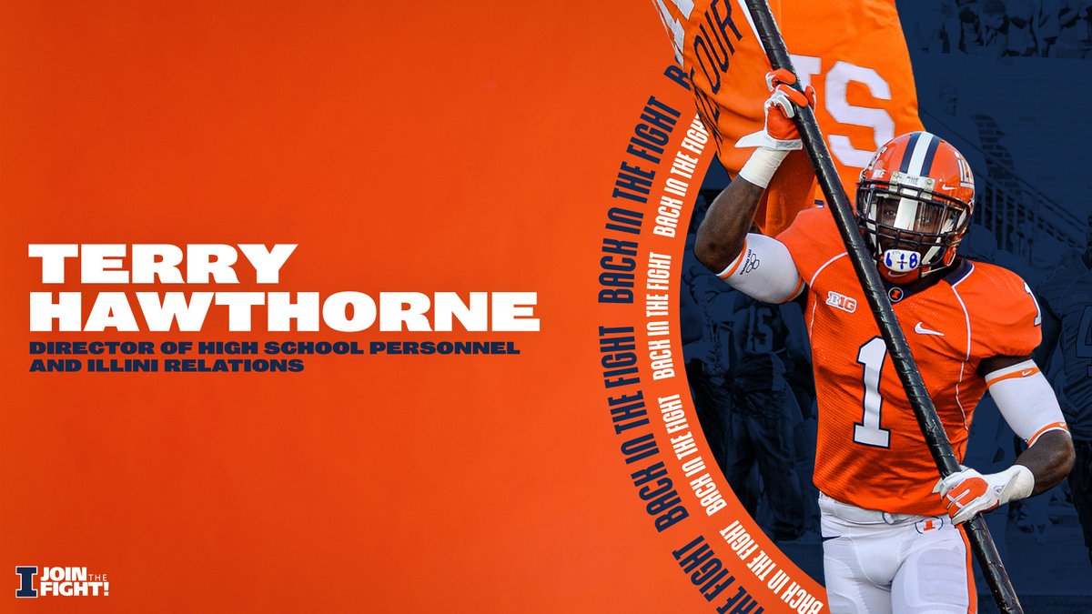 IlliniFootball's tweet photo. 𝘽𝘼𝘾𝙆 𝙄𝙉 𝙏𝙃𝙀 𝙁𝙄𝙂𝙃𝙏

Welcome back to the #famILLy, @TerryHawthorne1! 🔶🔷

📝 » https://t.co/CKiMkX2MAH https://t.co/feg9xISqhI