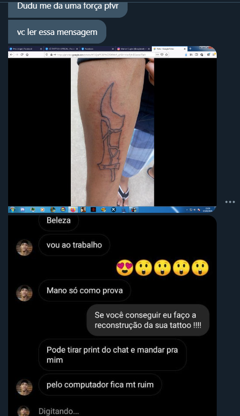 ABT Duduelista on X: rapaziada. o irmãozinho ai precisa de ajuda pra  consertar a tatto, e um bom tatuador falou q se pegar 2 k no insta vai  fazer de graça pra