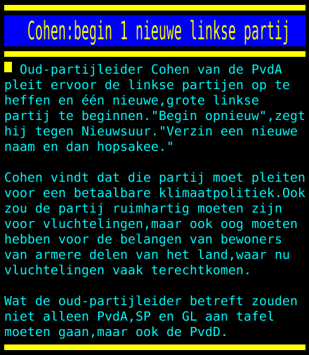 JanMuijtjens's tweet photo. Was het maar zo eenvoudig: verzin een nieuwe naam en #hopsakee Laten we eens beginnen GroenLinks en PvdA tenminste samen te laten optrekken bij formatie. BV door maandag samen naar gesprek met verkenners te gaan en รฉรฉn gezamenlijk advies te formuleren. https://t.co/WvYNhxLt6i