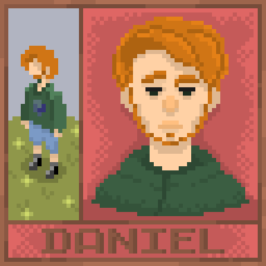 BitsDannie's tweet photo. My character/profile picture, Daniel.

#pixelart https://t.co/HNEl6uGeG8