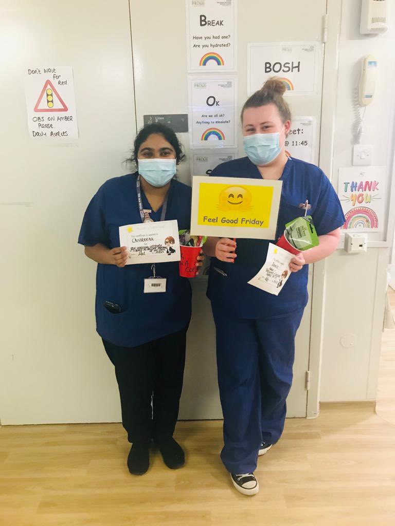 Our feel good Friday superstars are: Cristeena, our new band 5 who has hit the ground running and become a fabulous member of our team and Danielle who supports us week in and week out, choosing A7 to do all her shifts👏🏽❤️<a href="/Mel96815271/">Mel</a> <a href="/sarah_hargadon/">sarah hargadon 💙</a> <a href="/WHHNHS/">WHH 🏥</a>