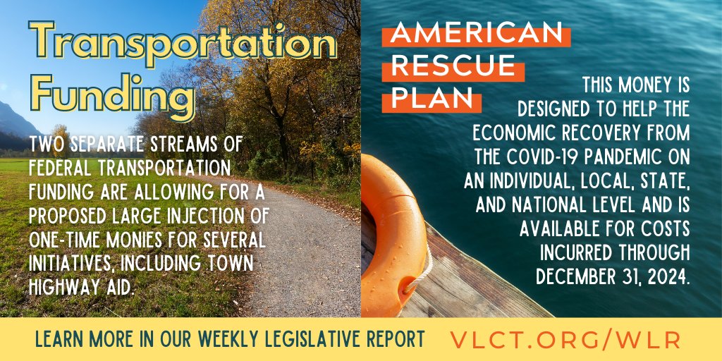 Find out about these topics and more in our latest Weekly Legislative Report at VLCT.ORG/WLR