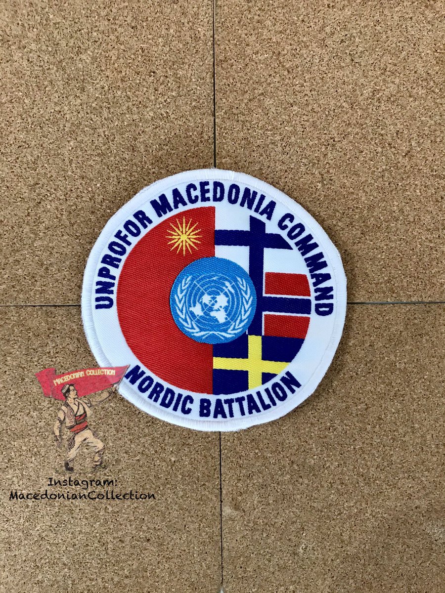 MkDCollection's tweet image. Унпрофор Македонска команда - Нордиски батаљон 

Unprofor Macedonia Command - Nordic Batalion 

#macedonia #balcan #army #patch  
#amblem