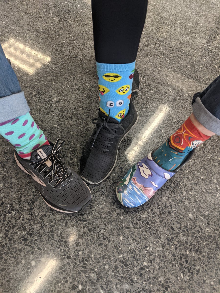Mrs. Edge, Mrs. Feliciano, and Mrs. Loncar were rockin' their socks for World Down Syndrome Day!   #ChooseToInclude <a href="/BestBuddiesUM/">Upper Merion Best Buddies</a> <a href="/UMAMS_Vikings/">Upper Merion Area Middle School</a> <a href="/UpperMerionSD/">Upper Merion Area School District</a>