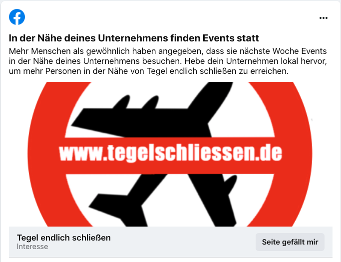 TXL_facts's tweet photo. Ha! Sehr lustig, facebook! https://t.co/qI8hkvGOav