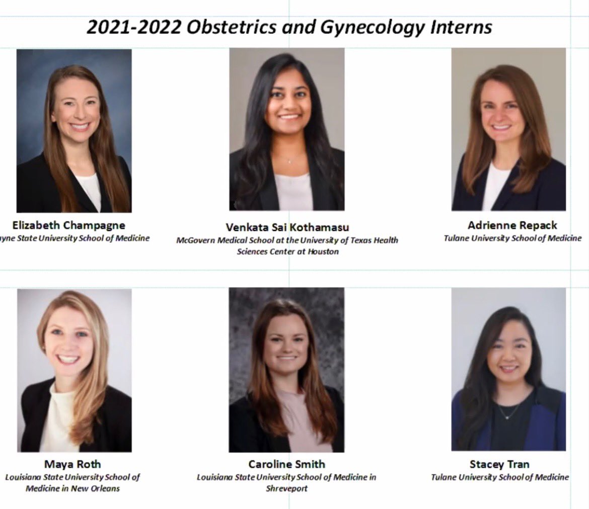 We are thrilled to welcome our newest class of interns to Tulane. We can’t wait to meet y’all and watch you blossom into excellent Ob/Gyns and women’s health advocates.