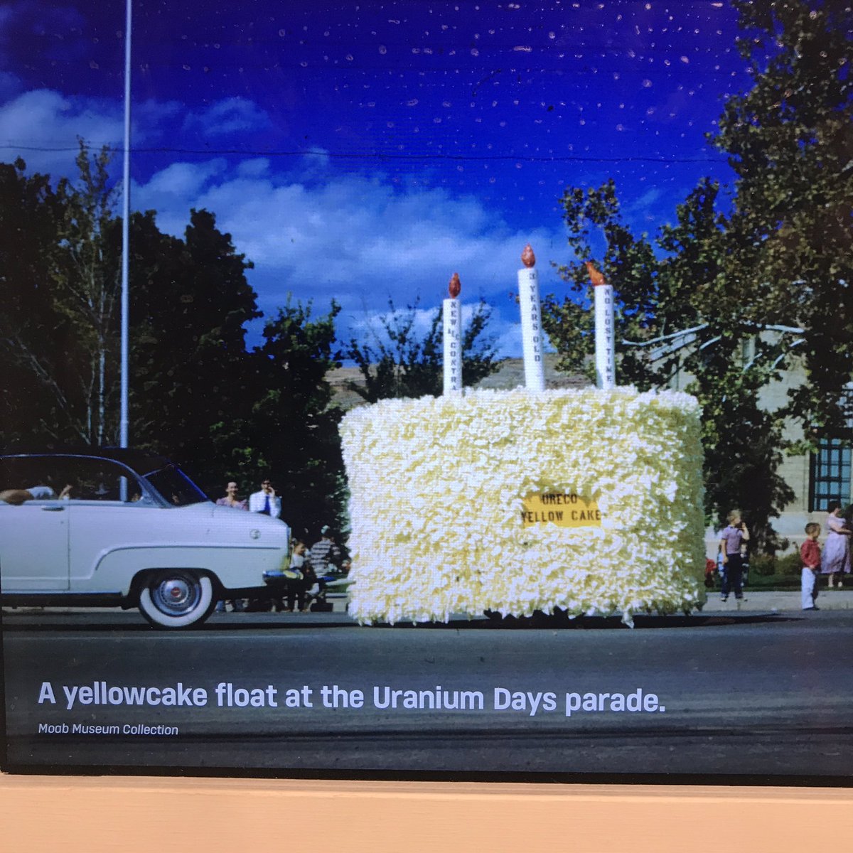 ansatunlv's tweet photo. in honor of our winning t-shirt design! 🎂☢️🤤 ##uranium #yellowcake #tasty #yum #moab #moabutah https://t.co/QhRFa5jhBN