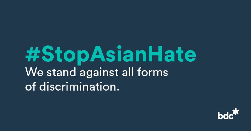 bdc_ca's tweet photo. We stand in solidarity with Asian entrepreneurs, colleagues and community members. We are committed to take action against all forms of racism and inequality. https://t.co/0yLqGnNryT