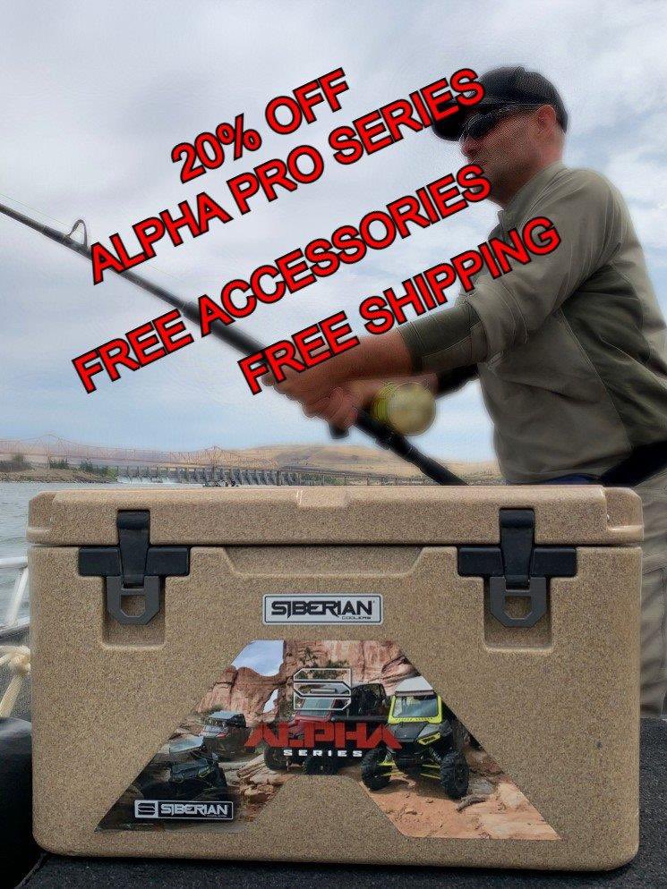 Think Spring! Do something cool this spring...Gear up for summer. 20% Off Alpha Pro Series Coolers. Free Accessories-Free Shipping within the Continental USA! #thinkspring #thinkspringsale #coolers #coolersales #keepitcold #keepingitcold #bethealphaownthealpha #fox29sos #free