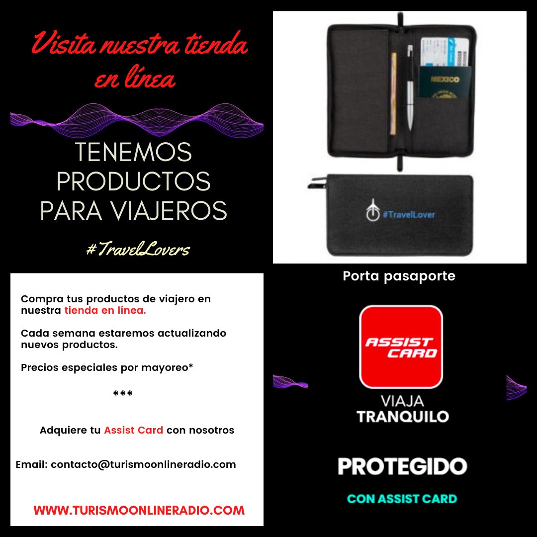 turismoonradio's tweet photo. #TiendaOnLine 👉  Adquiere tus productos de viaje en nuestra tienda en línea 👇 

https://t.co/Y4NMkFJG5q

Cada semana nuevos productos

#KitParaViaje #AssistCard #ViajaSeguro #ViajaEnCorto #TiendaEnLínea #Shopping #OutletOnLine #Salud #Viajes #Turismo #TravelLovers✈❤ https://t.co/IKoOKPx7q1