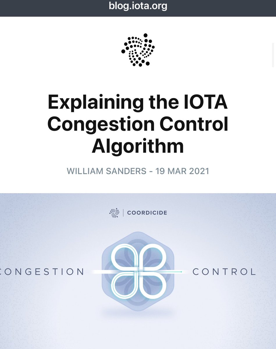 c4chaos's tweet image. HOLY SH*T! 🤯 FEW UNDERSTAND THIS🦋
“This – as far as we know – is the first non Proof of Work, DAG-based congestion control algorithm that has been published within the cryptocurrency field. It is the most novel component of #Coordicide and a keystone to the #IOTA 2.0 protocol.”