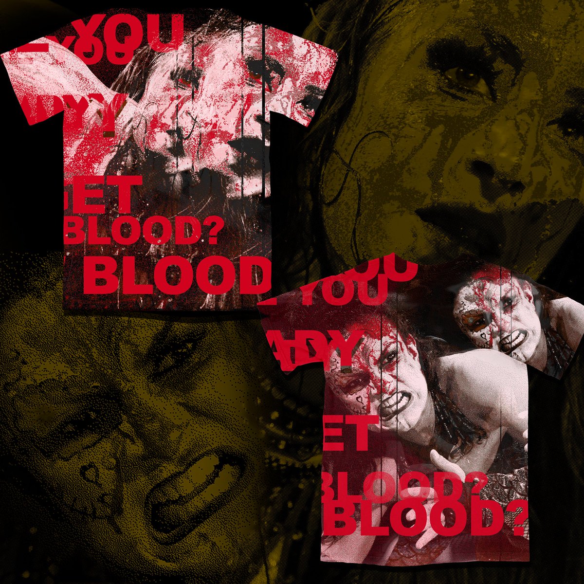 ok, by popular demand of the streets
Are You Ready To Get New Blood?

all-over print COTTON t-shirt
(not polyester like the older ones)

available now @
mrliar.bigcartel.com

please refer to size chart
50 shirts only 
no narcs