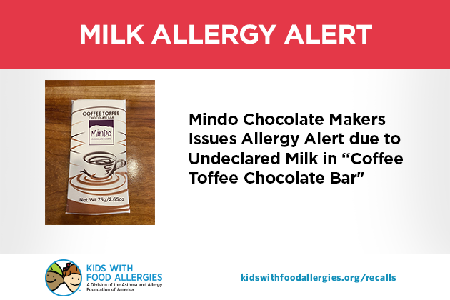 #MilkAllergy Alert - Mindo Chocolates Coffee Toffee Chocolate Bar community.kidswithfoodallergies.org/blog/milk-alle…
