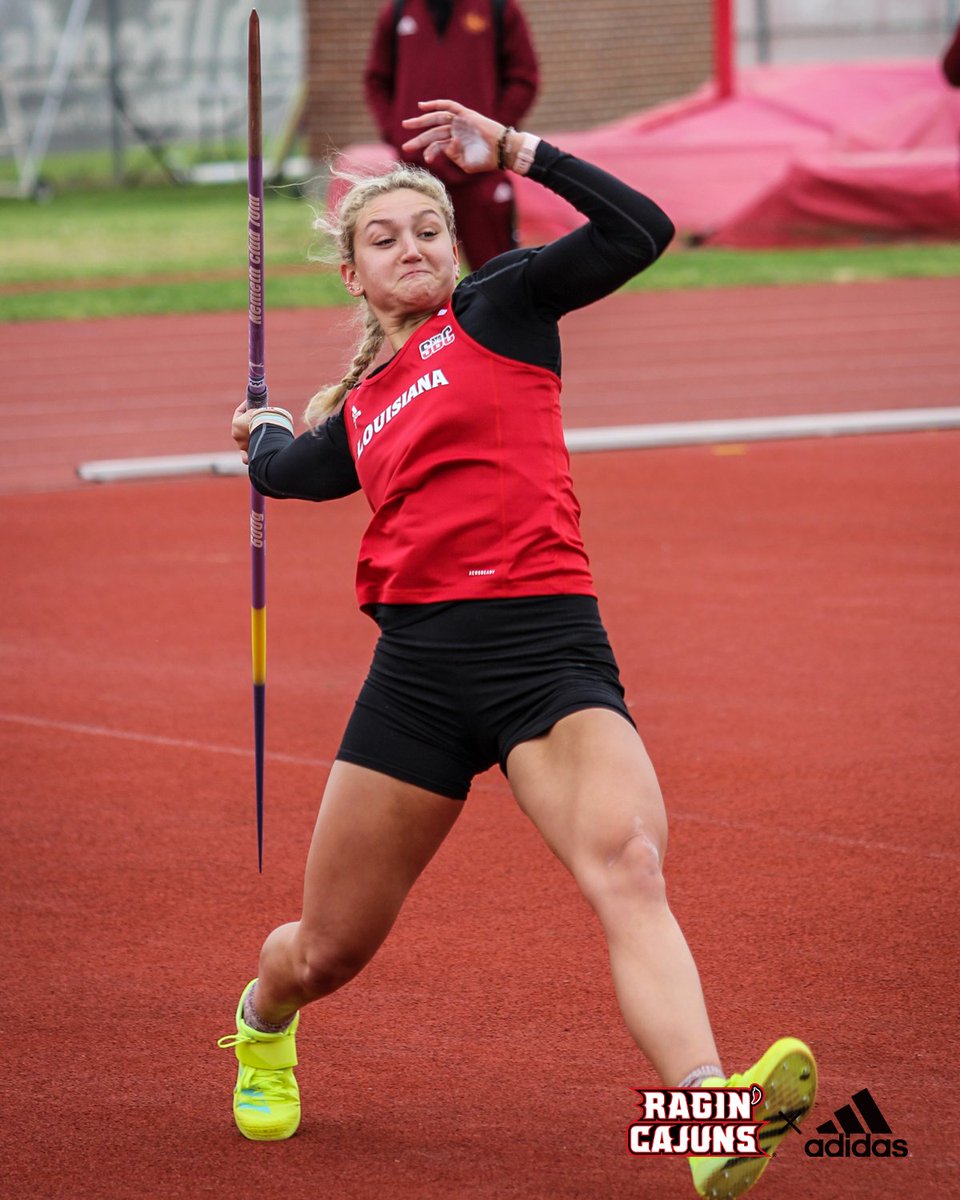 🚨 𝗪𝗜𝗡𝗡𝗘𝗥 🚨

First event is complete at Louisiana Classics ✅

Claire Meyers (<a href="/_claireem/">balancingclaire</a>) claims Women’s Javelin with PR mark (154-6) and second-best throw in <a href="/RaginCajunsTRK/">Louisiana Ragin’ Cajuns® Track and Field</a> history.

#GeauxCajuns ⚜️
#TheCajunWay 🤟