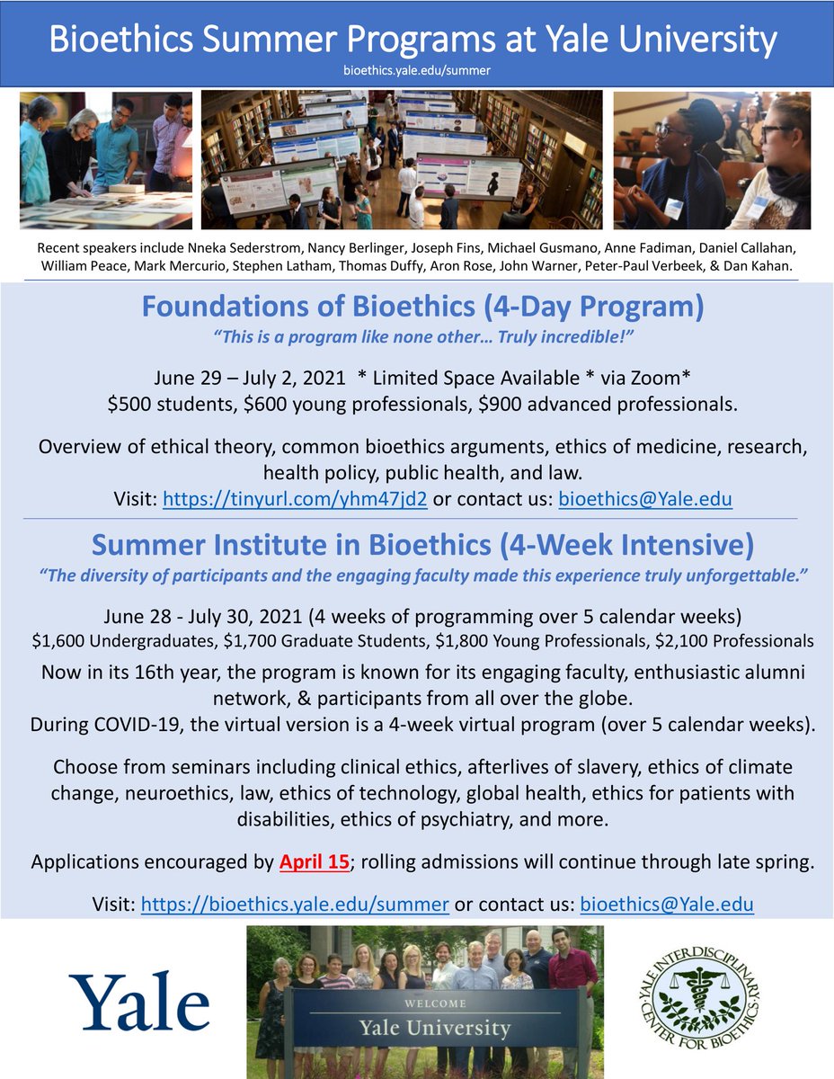 Yale Interdisciplinary Center for Bioethics tweet media
