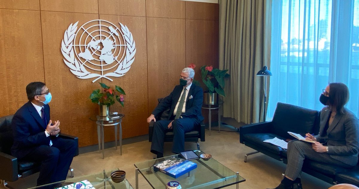 Upon his request, I had a meeting today with Ambassador Kyaw Moe Tun, Permanent Representative of #Myanmar.