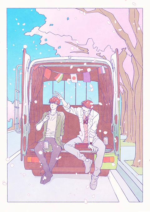 満開の下
 #404桜前線2021
 #MIU404イラスト企画 