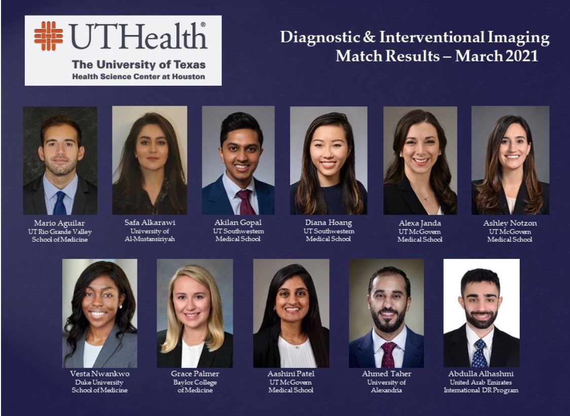 Congratulations for matching such a #diverse group in our <a href="/UTHradiology/">UTHealth Houston Radiology</a> program <a href="/McGovernMed/">McGovern Med School</a>