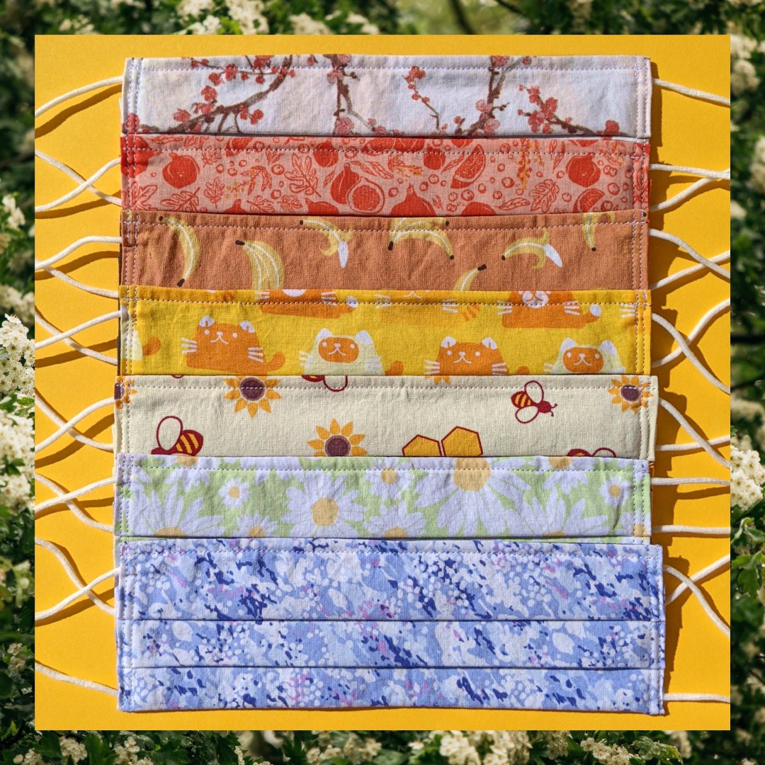 ahnuiya's tweet photo. 🌼 Shop update: Sat 3/20 @ 12pm PST 🌼🍃

There's 7 different designs and about 5 masks for each design! I'll be working on restocking stickers tonight as well 🥰 https://t.co/DxSx0zO9gF