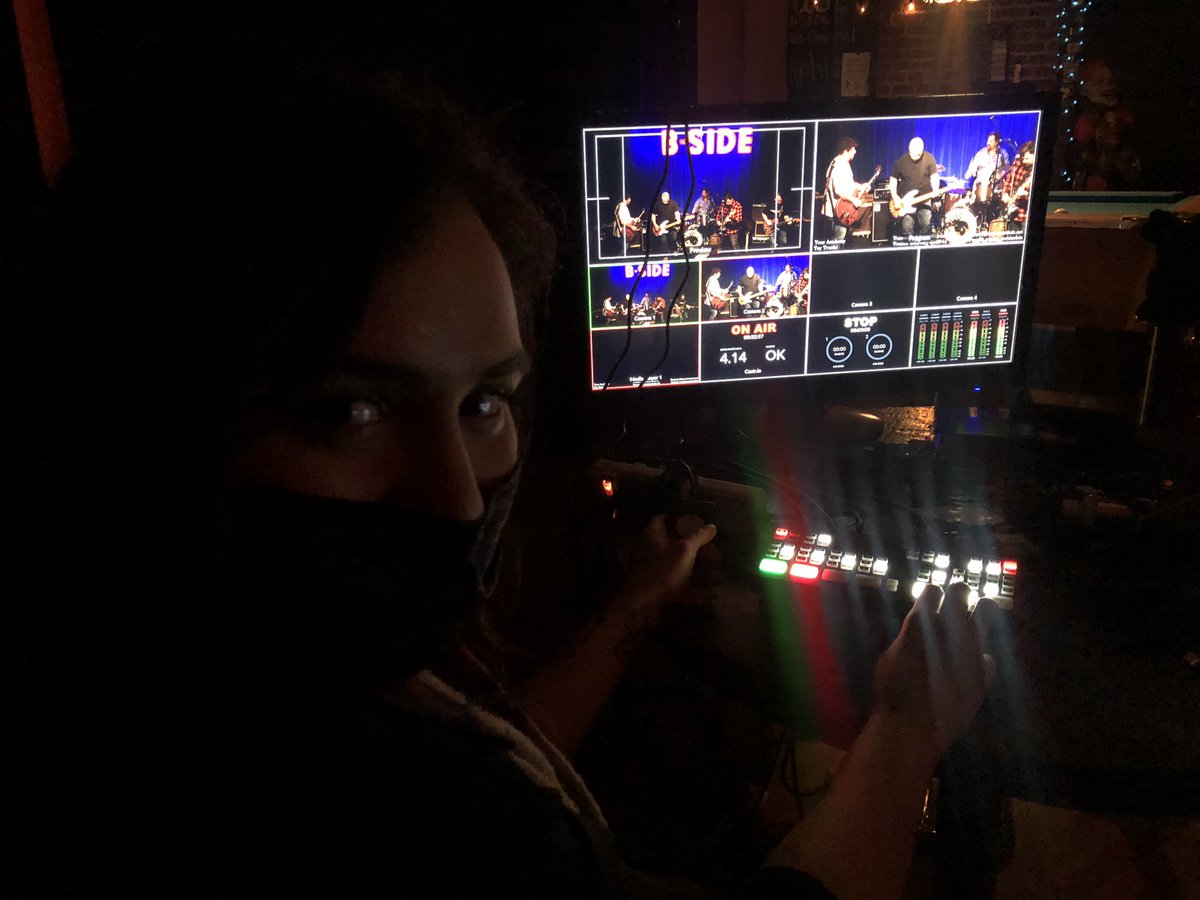 When we got here, Joe asked me if I could sit in for the camera operator tonight - this is kinda fun! Watch my baby love, MVP, the Clyde to my Bonnie, magic man, Dustin beat them drumzzz w/ Toy Trucks