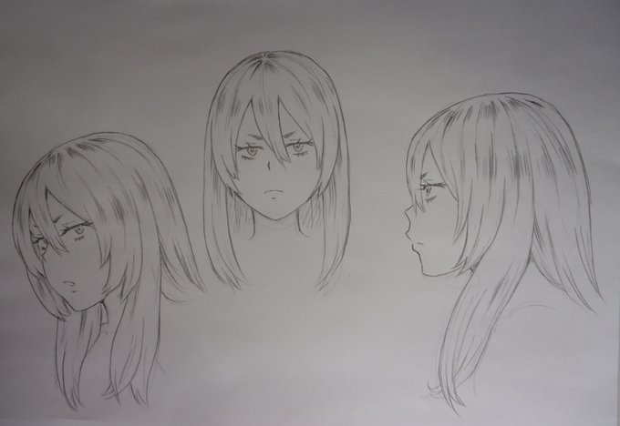 今描いてるマンガまだ完成してないし気の早い話だけど次は以前マンガで描いたこのヤンキー女子をうまく再利用できないかと模索中😓 