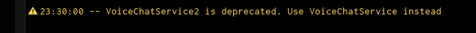 LineTheDev's tweet photo. Saw this in my Developer Console.. hmm?  #roblox #robloxvoicechat #RobloxDev https://t.co/1iC7Pm9CBS