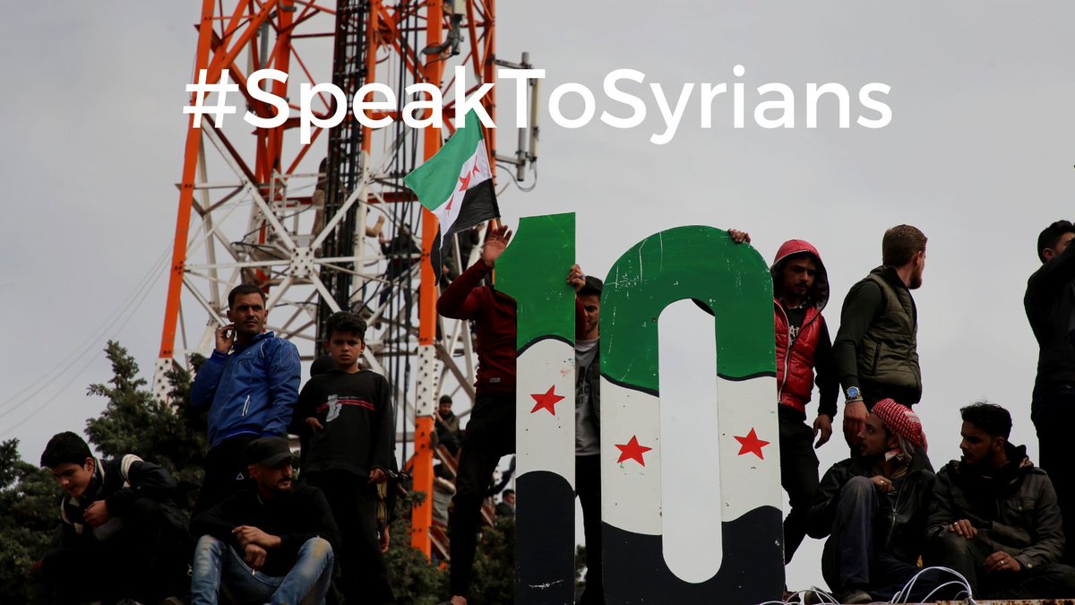 Bombs, airstrikes, starvation, displacement. 10 years on, Syrians are still demanding freedom and dignity. If you haven't already, join our #SpeakToSyrians campaign and call on <a href="/POTUS/">President Donald J. Trump</a> to hear the stories of the Syrian people. 

Details here: sacouncil.com/speaktosyrians
