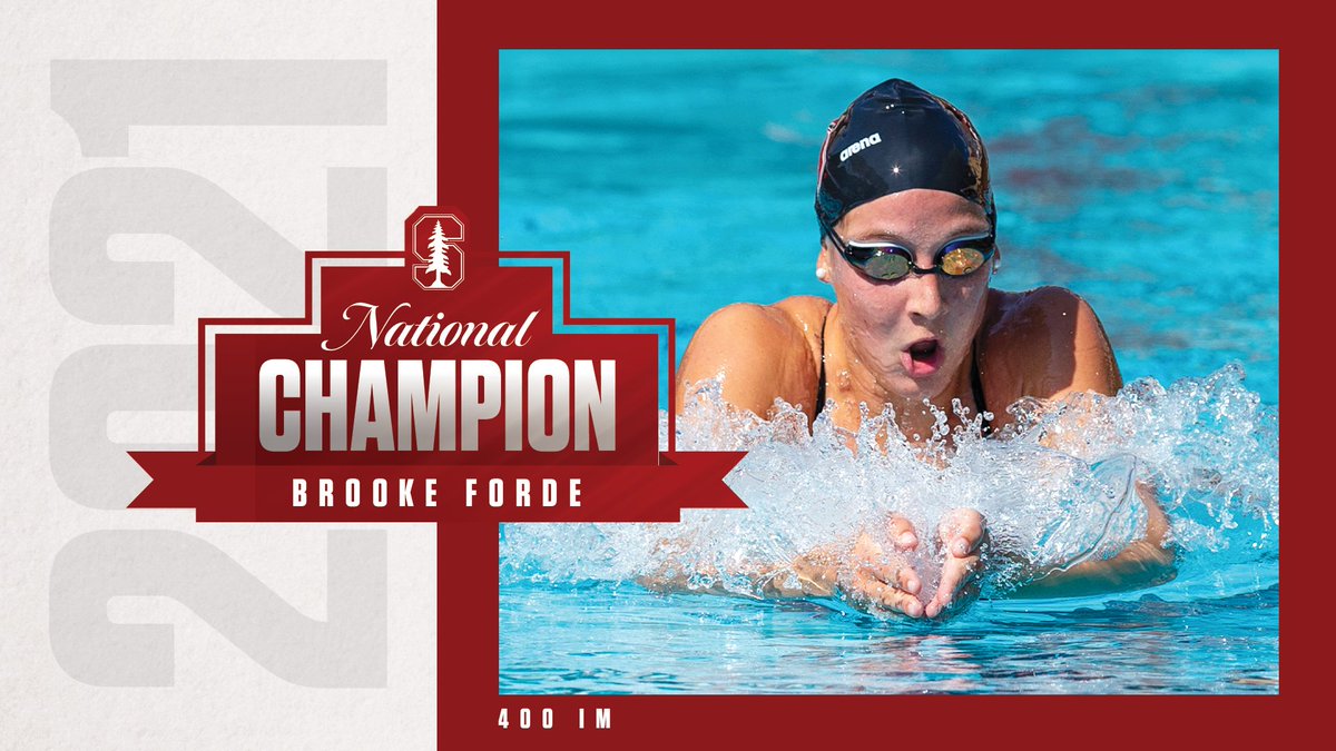 BROOKE FORDE WINS IT!! 🥇

<a href="/forde_b/">Brooke Forde</a> is the #NCAASwimDive 𝙉𝙖𝙩𝙞𝙤𝙣𝙖𝙡 𝘾𝙝𝙖𝙢𝙥𝙞𝙤𝙣 in the 400 IM, winning with a pool record 4:01.57!

#GoStanford