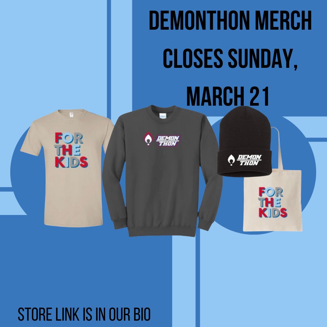 DemonTHON's tweet image. There is still time to order merch before the order form closes! Check out the link in our bio or previous posts to do some shopping!