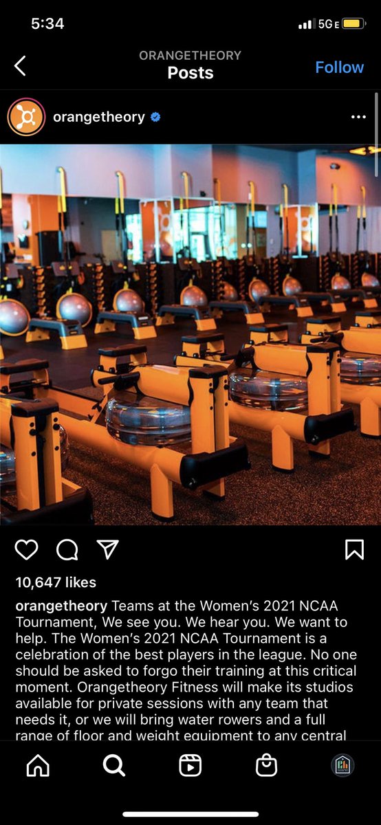 VeeckAsInWreck's tweet image. Well played @orangetheory. Well played indeed. #NCAA #SupportWomen