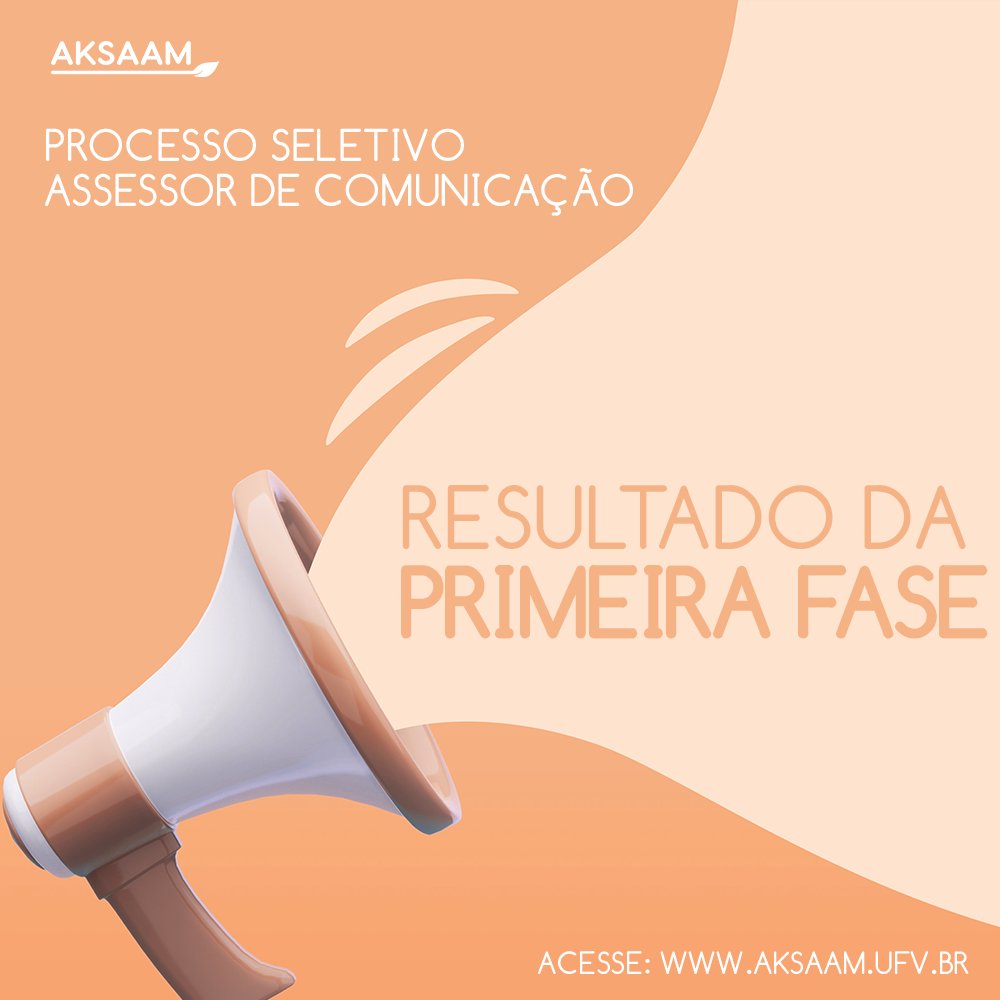 aksaam_br's tweet photo. Já está em nosso site o resultado da primeira fase do processo seletivo para contratação de Assessor de Comunicação!
Confira!
https://t.co/BN6tooZRLu https://t.co/L9jR50hYMT
