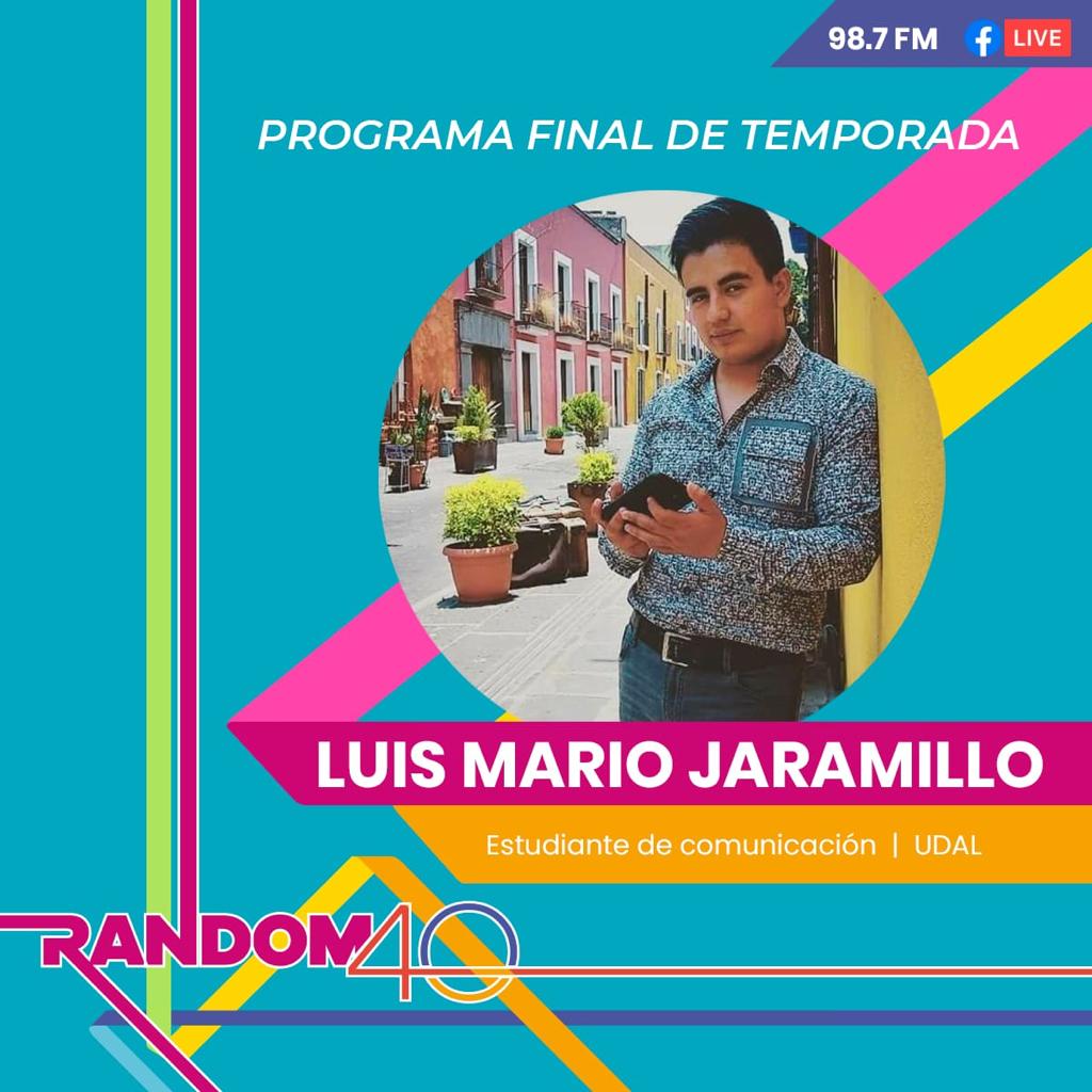 OficialRandom40's tweet photo. Nuevamente estará presente Luis Mario Jaramillo "Luigi", para darnos su punto de vista y su manera de actuar para hacer de nuestro mundo un lugar mejor. https://t.co/lQFOr2ZeJa
