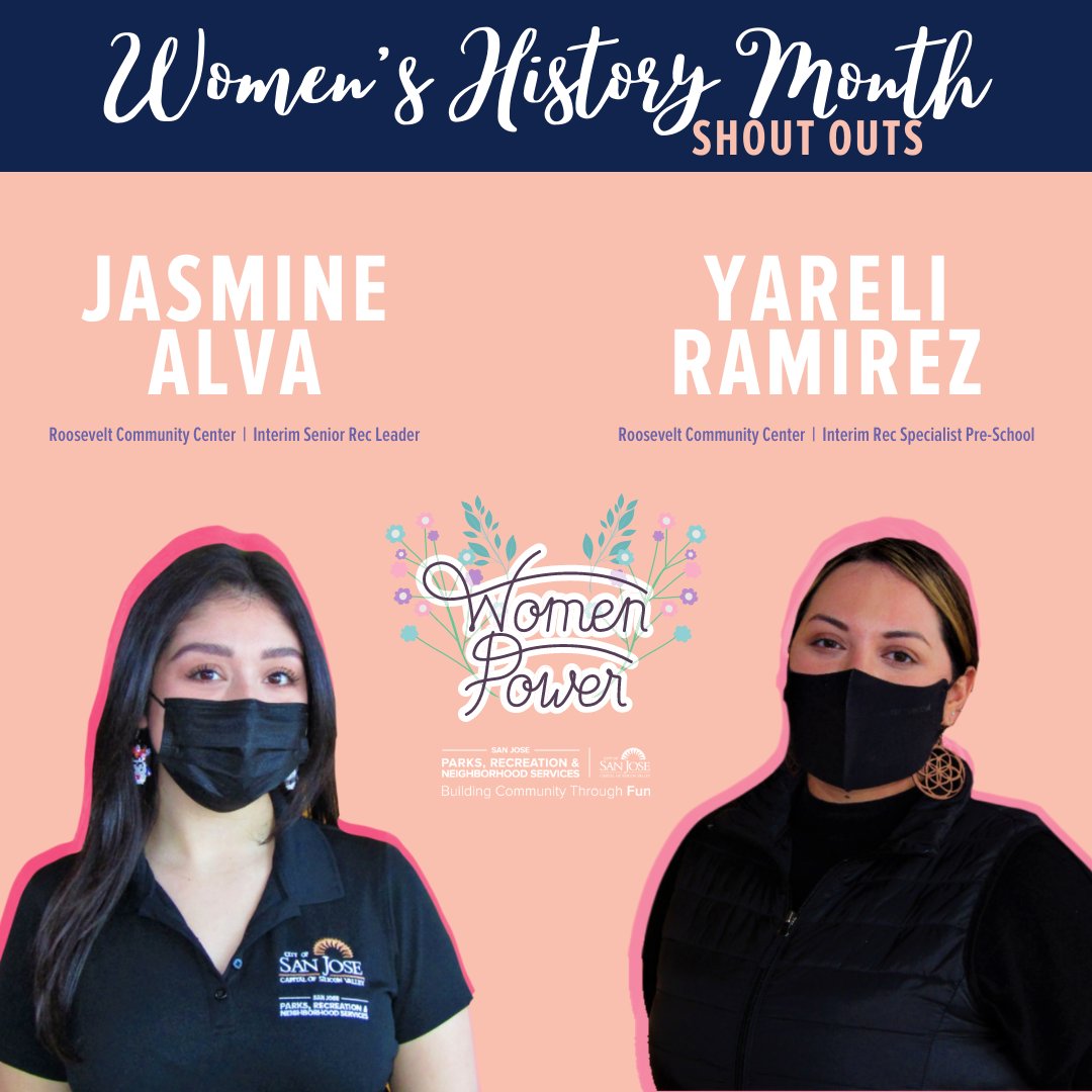sjparksandrec's tweet photo. We continue to celebrate #WomensHistoryMonth this week by giving a shout out to the @CityofSanJose #PRNSBest women at Roosevelt Community Center! The women at Roosevelt have been working hard serving the community by providing hot meals to seniors (60+), creating safe ..(1/3) https://t.co/nTFXWsnJUE