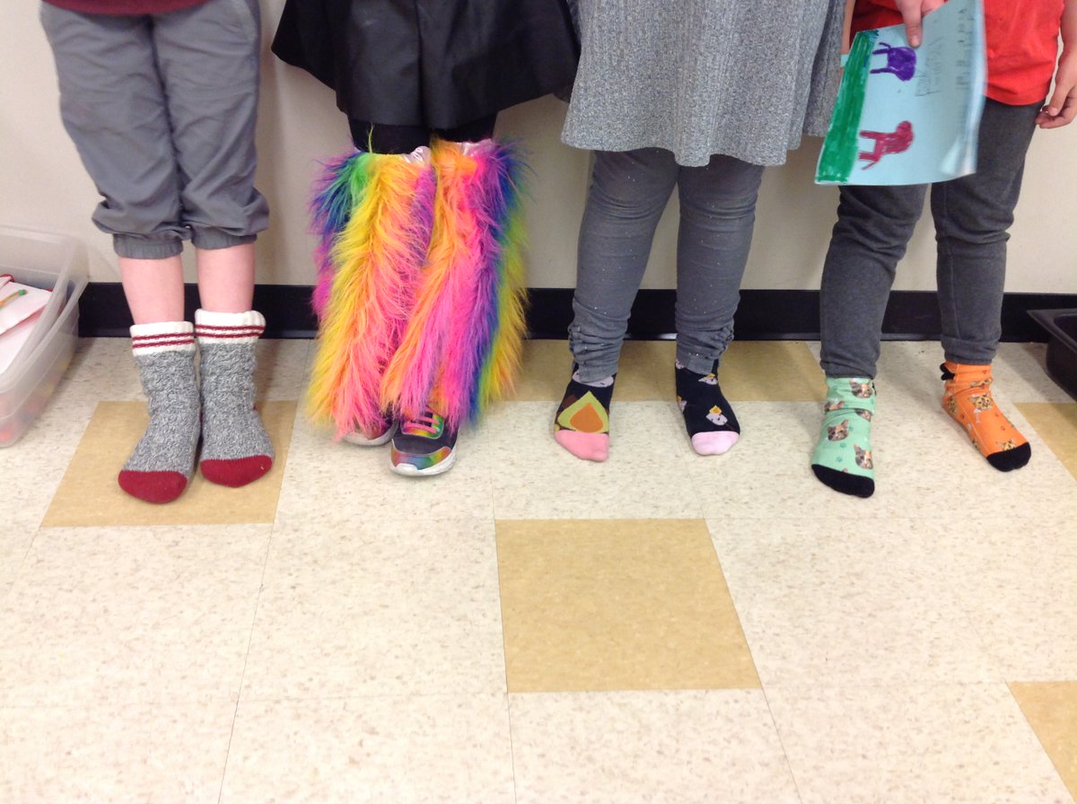 DalhousieCBE's tweet photo. Socks, socks and more socks! Striped, fuzzy, matching and not, they are all crazy! @DalhousieCBE students brought out their finest foot coverings today!
#SomosDalhousie #cbelanguages #WeAreCBE @yycbedu https://t.co/q0SKghgbfg