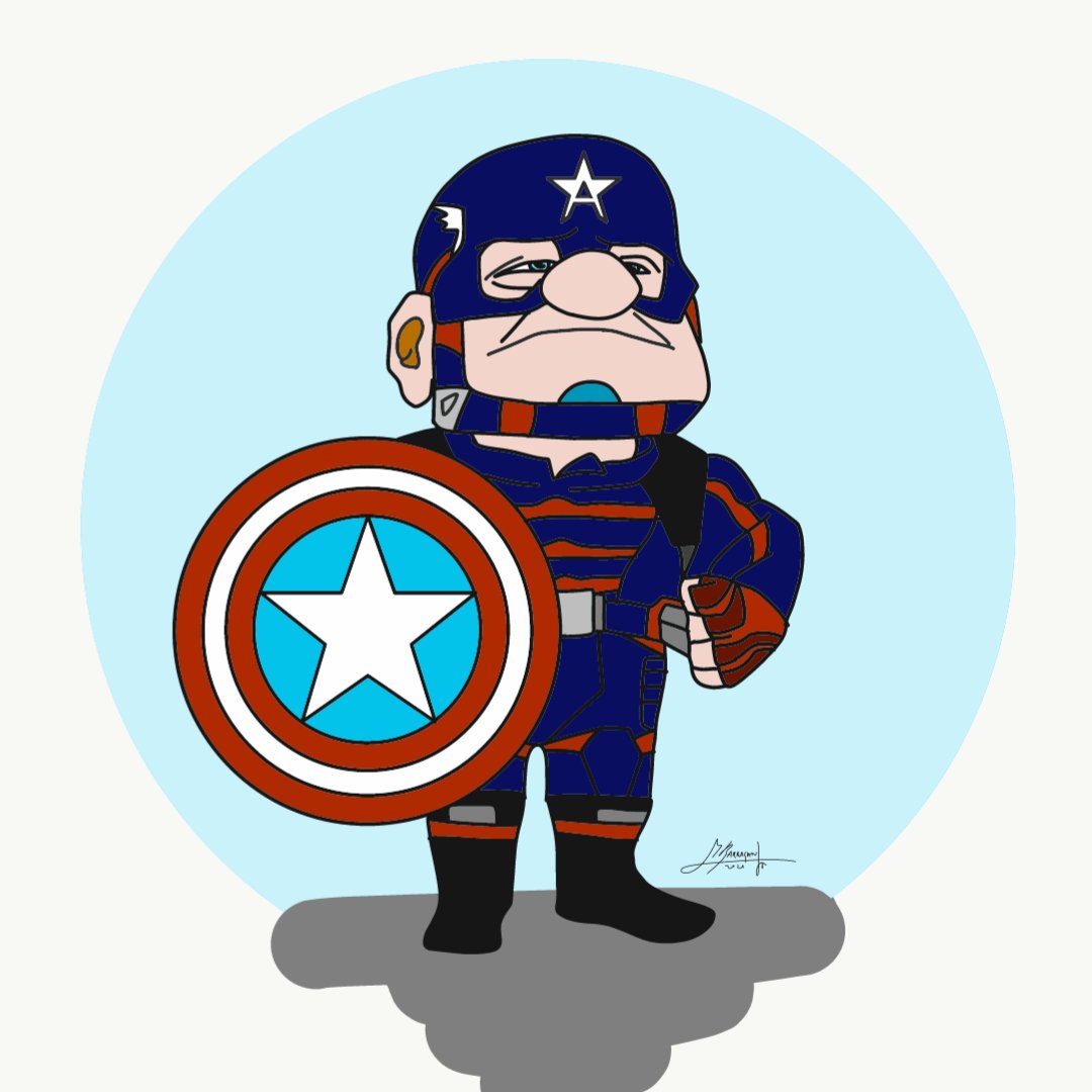 arte_mbr's tweet photo. El nuevo Capitán América de #FalconAndTheWinterSoldier según  @StripMarvel 😂😂 https://t.co/fOPzJsJFUQ