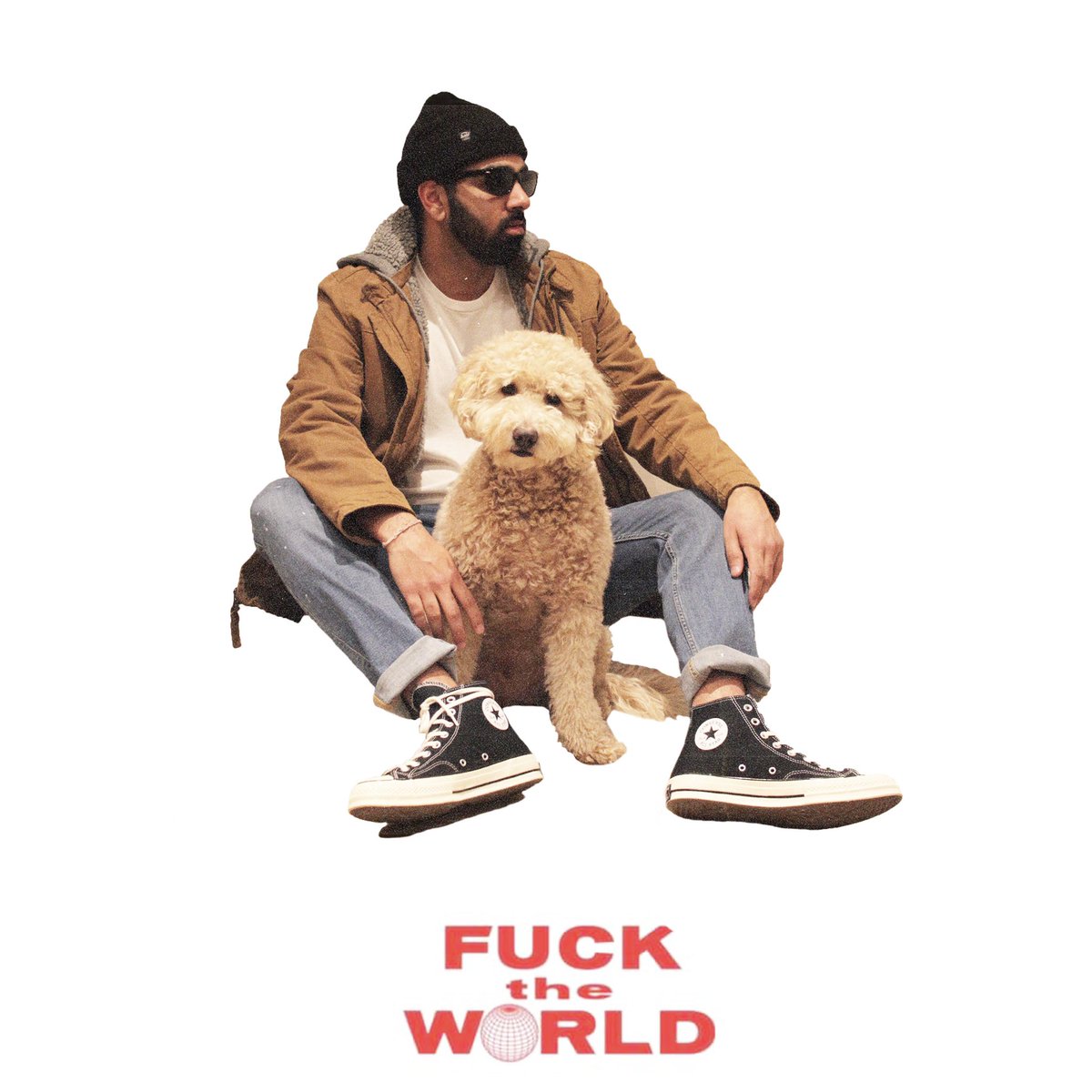 karanvirc_'s tweet photo. Was trying to recreate the Fuck The World album cover, and someone decided to crash the photoshoot https://t.co/OIgwxOEPo4
