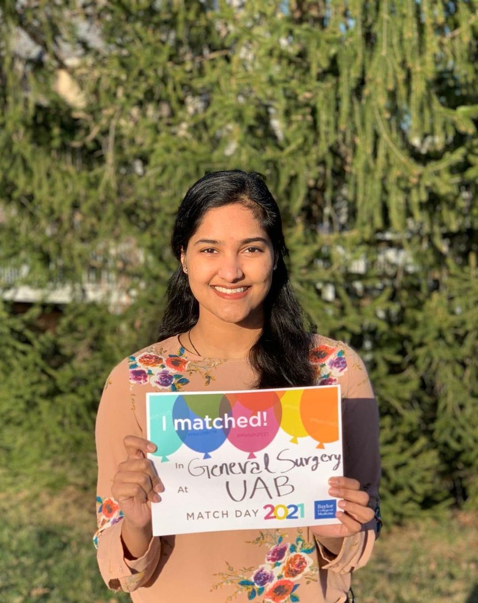 I'm going to be a surgeon!!!! Absolutely thrilled to be heading to @UABSurgery for residency! Thank you to my village of friends, family and teachers that helped me get here ♥️ #MatchDay2021 #MatchBCM @RASACS