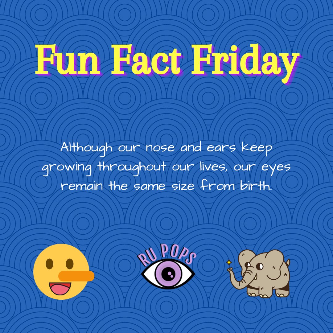 ruoptometry's tweet photo. Happy Fun Fact Friday! Spring Break is already over and it’s time to get back to work. Be sure to follow all of our social media so we can see the updates we’ll be posting soon! 🤫 #funfactfriday #rupops #preoptometry #optometry #fff #rutgers https://t.co/3QJxSis4nL
