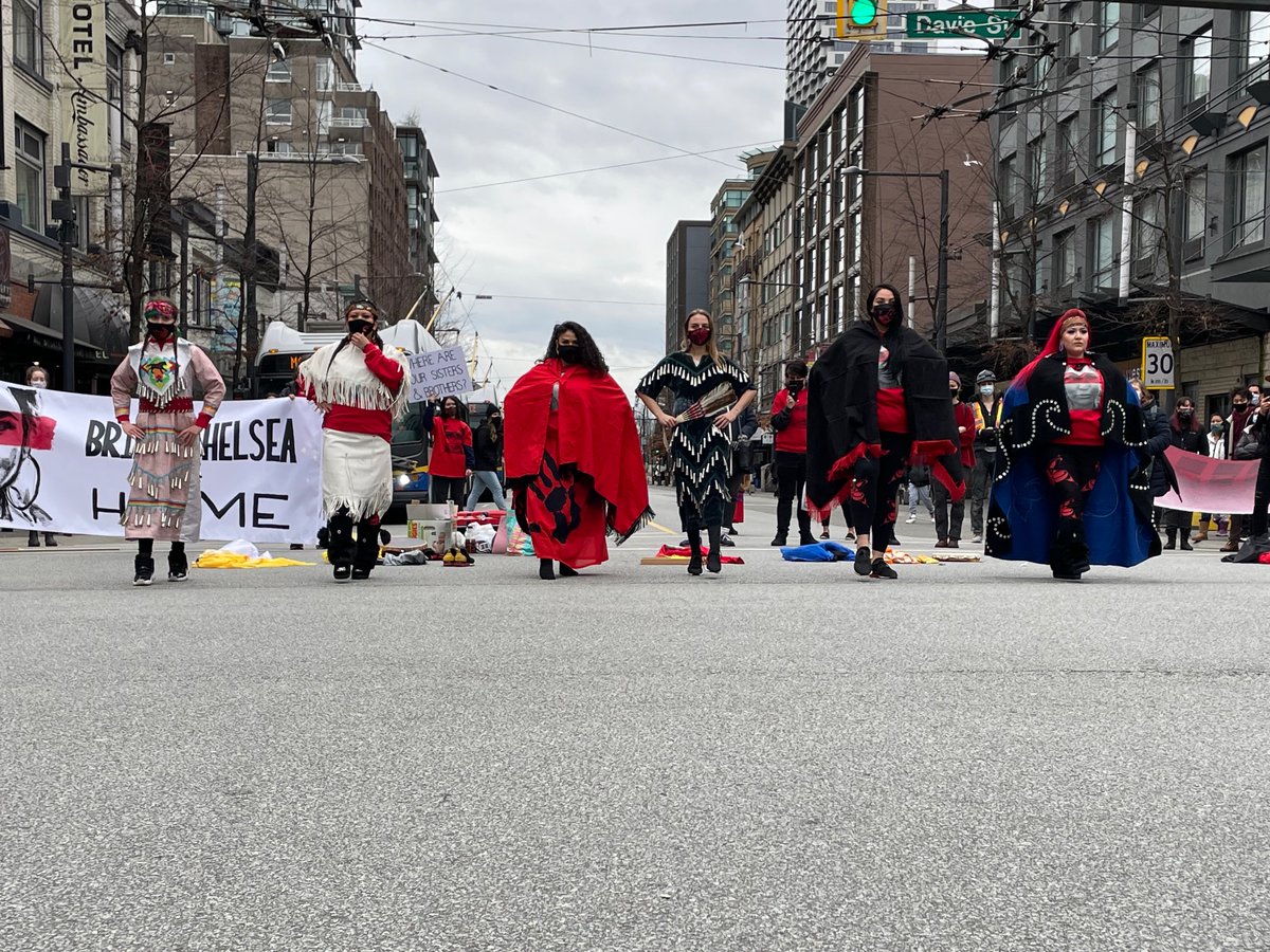 UBCIC's tweet photo. The Vigil Walk is heading down Granville towards Victory Square for the candlelight vigil #bringchelseahome https://t.co/WUn1rjMvHE