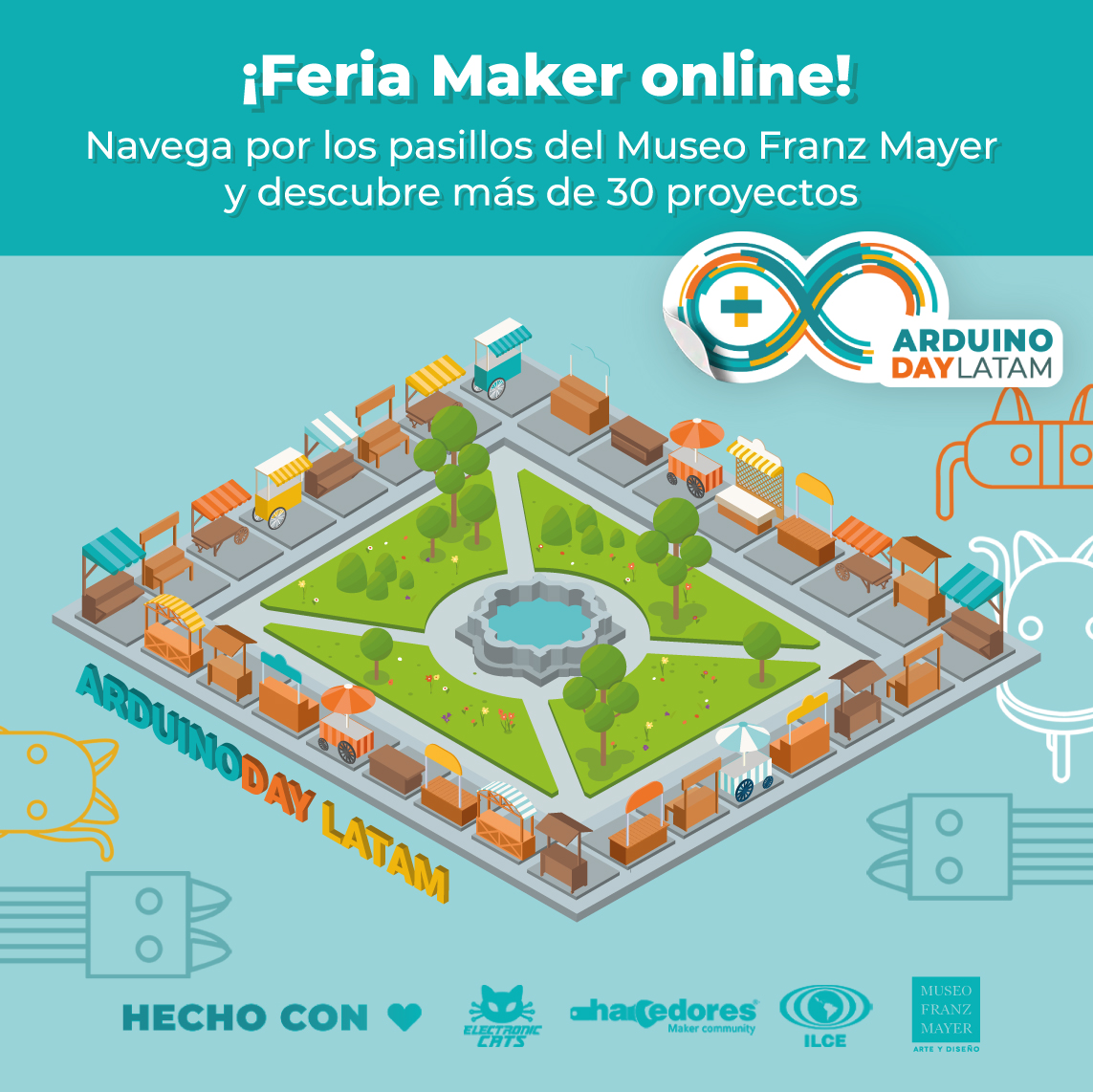 museofranzmayer's tweet image. ¡Ya solo falta 1 día para el #ArduinoDayLATAM 2021!
Conoce las comunidades Arduino y sus proyectos mañana a partir de las 9 horas.
Charlas, talleres y una feria maker en tres canales digitales.
Detalles en 👉🏾 arduino.mx.