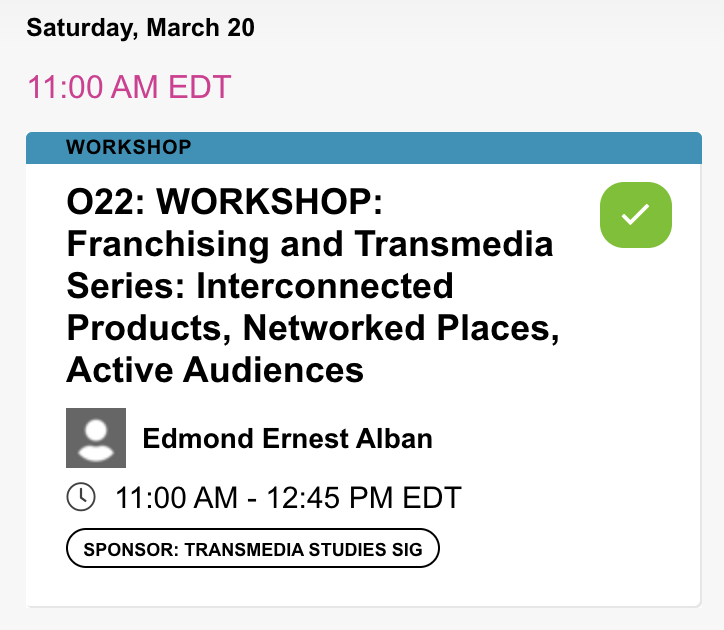 SCMS Transmedia SIG tweet media