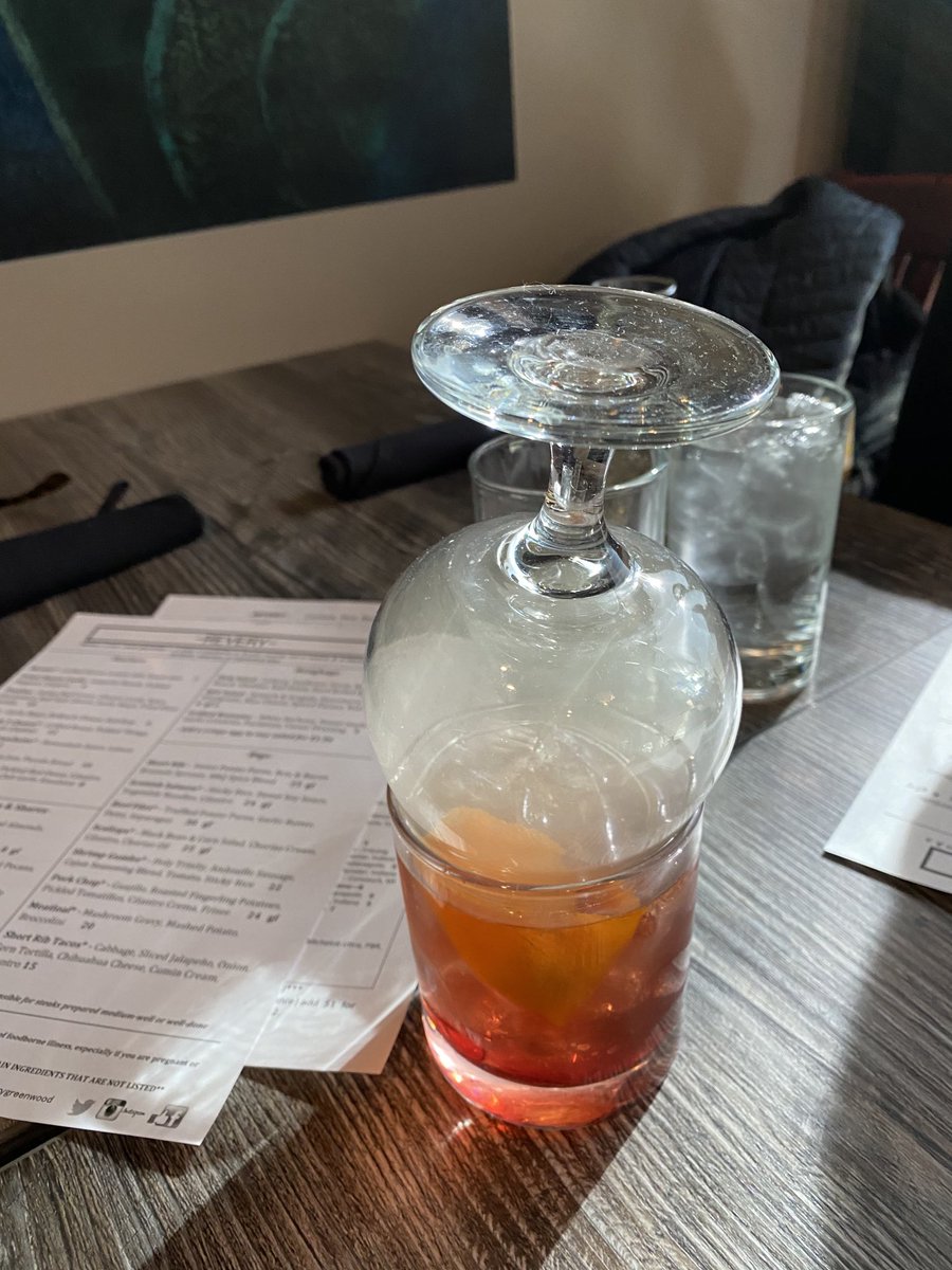 Smoked Rev Old Fashioned from ⁦<a href="/reverygreenwood/">REVERY</a>⁩ One of the best drinks I have ever had #nolie #truth #bourbon