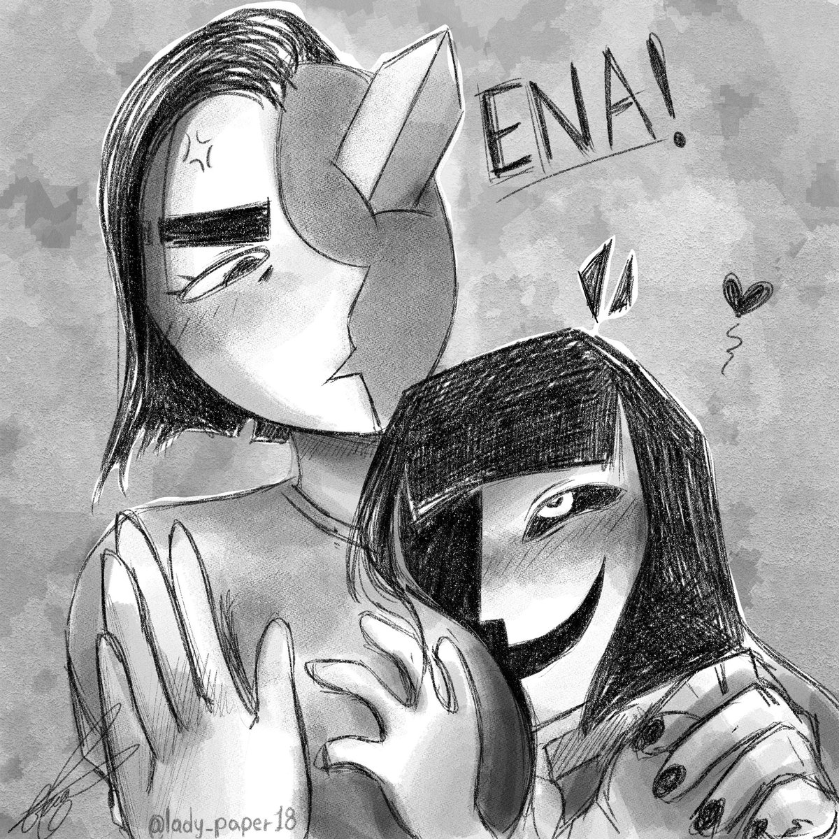 LadyPaper2's tweet image. Sketch of Ena horny and Moony xD

#ENA #EnaJoelg #moony #Joelg
