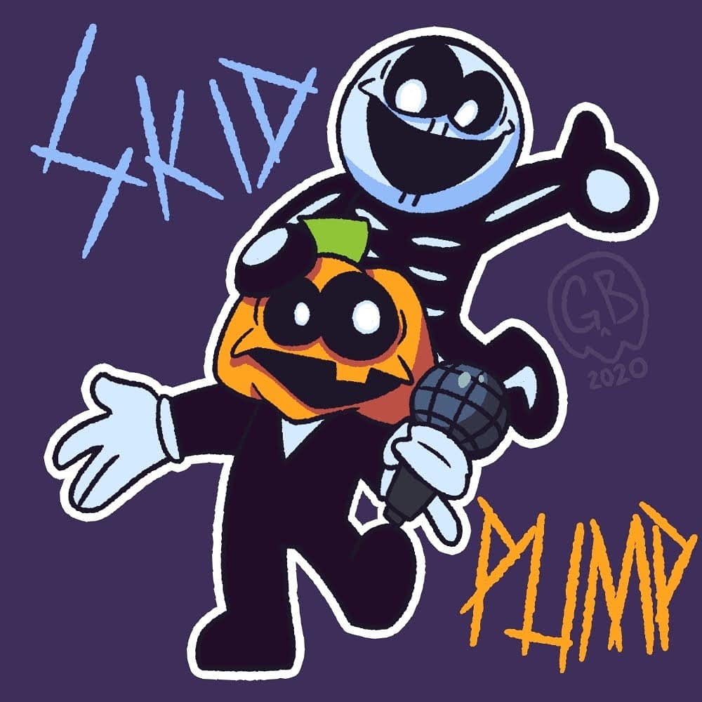 Ghostieboo Sur Twitter So I Ve Been Really Into Friday Night Funkin As Of Recent So I Decided To Make Some Fanart Credit For Skid And Pump Go To Sr Pelo And