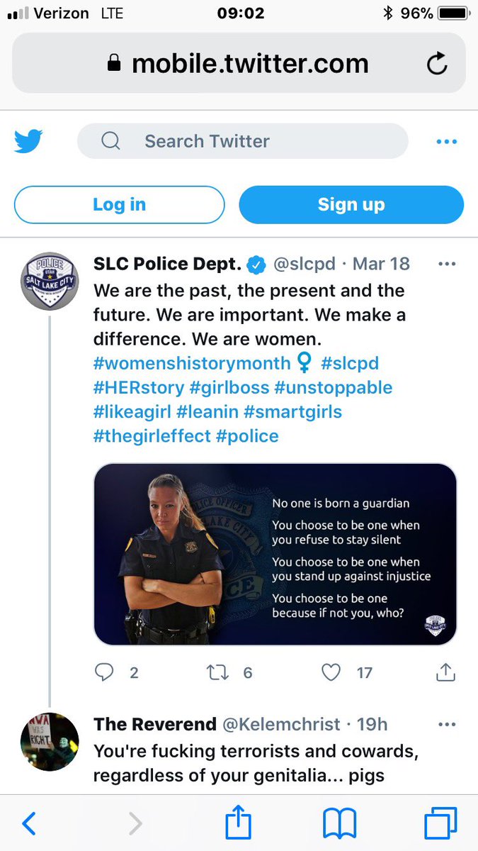 SaltAssociation's tweet photo. This is a small glimpse of the ignorance our officers deal with across the country. Yet they still show up, day after day, ready to protect the citizens lives and Rights.
 
Our women are in the most noble profession. We deserve to be treated better.
@slcpd 
@slcmayor https://t.co/MRjKzTvdZd