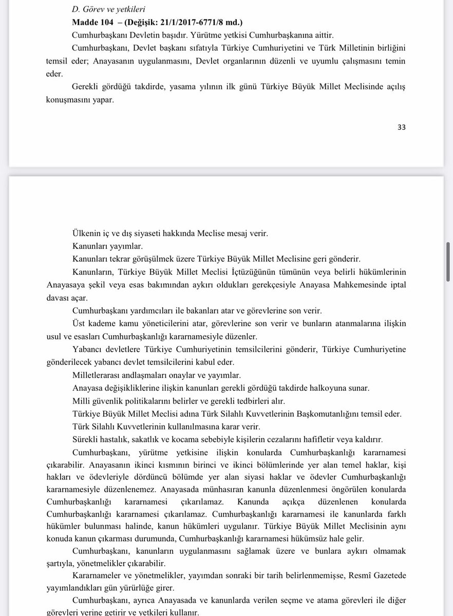 Anayasa’nın 104’üncü maddesi açık: Cumhurbaşkanlığı kararnameleri ile temel hak ve kişi hakları düzenlenemez. Dolayısıyla; insan haklarını düzenlenleyen İstanbul Sözleşmesi’nin cumhurbaşkanlığı kararnamesi ile feshedilmesi hukuka aykırıdır.